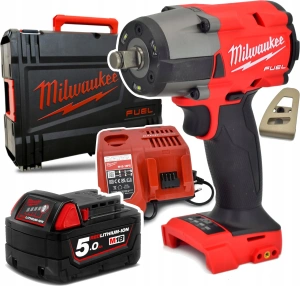 Аккумуляторный ударный гайковёрт Milwaukee M18 FMTIW2F12-502X 18 В, 2×5,0 А·ч АКБ, ЗУ, кейс