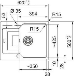 Кухонная раковина Franke Urban UBG 611-62 114.0687.262, Ореховый