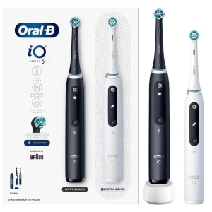Электрическая зубная щетка Oral B iO Series 5 Duo Matt Black и Quite White, набор из 2 штук