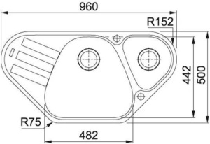 Кухонная раковина Franke Antea AZG 661-E 114.0702.424, матовый черный