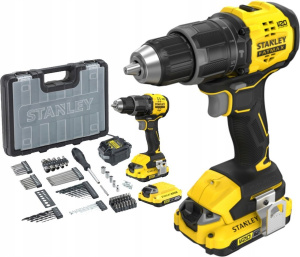 Дрель-шуруповерт ударная аккумуляторная Stanley FatMax V20 SFMCD716D2A с 2 АКБ