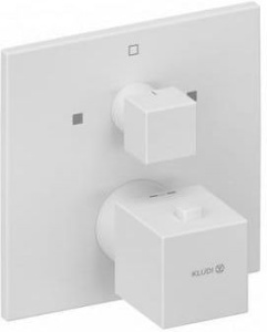 Смеситель для ванны и душа Kludi Decus 548105375, матовый белый