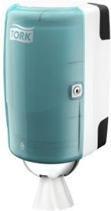 Диспенсер для полотенец Tork Performance 658000, мини, белый и бирюзовый