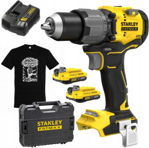 Дрель-шуруповерт ударная аккумуляторная Stanley FatMax V20 SFMCD726D2T с 2 АКБ