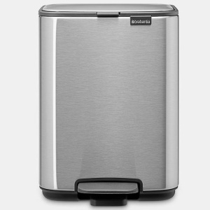 Мусорное ведро с педалью Brabantia Bo 238048 12л, матовая сталь