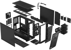 Компьютерный корпус Fractal Design Meshify 2 Compact TG Dark Tint FD-C-MES2C-02, черный