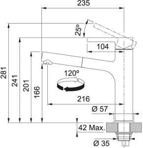 Кухонный кран Franke Centro Pull-Out 115.0621.546, оникс
