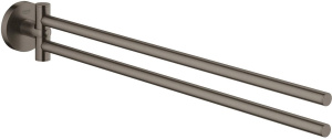 Двойной держатель для полотенец Grohe Essentials 40371AL1, графитовый матовый
