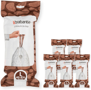 Мешки для мусора Brabantia PerfectFit L 138669, 40–45 л, 120 шт., 6 рулонов по 20 шт.