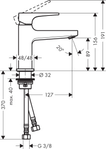 Смеситель для раковины Hansgrohe 32500990, полированное золото