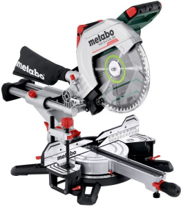 Аккумуляторная торцовочная пила Metabo KGS 18 LTX BL 305 с протяжкой и 2 АКБ