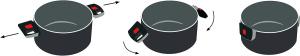 Набор кастрюль Ballarini Click & Cook 16/20/24 см (75001-606-0)