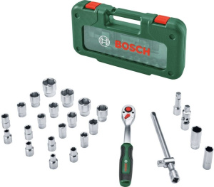 Набор торцевых головок Bosch 1600A039J7 26 предметов с трещоткой 1/2 дюйма