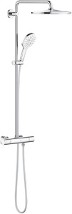 Душевая стойка Grohe Rainshower SmartActive 26647LS0, белая с хромированными элементами