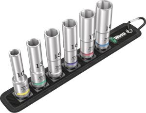 Набор длинных торцевых головок Wera 05004565001, 10–24 мм, 1/2"