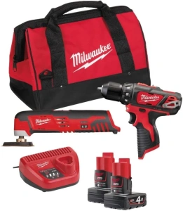 Набор Milwaukee M12 BPP2D-402B 4933441250 2х4,0 Ач в сумке с АКБ и ЗУ