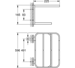 Полка для полотенец Grohe Selection 41066DL0, матовое розовое золото