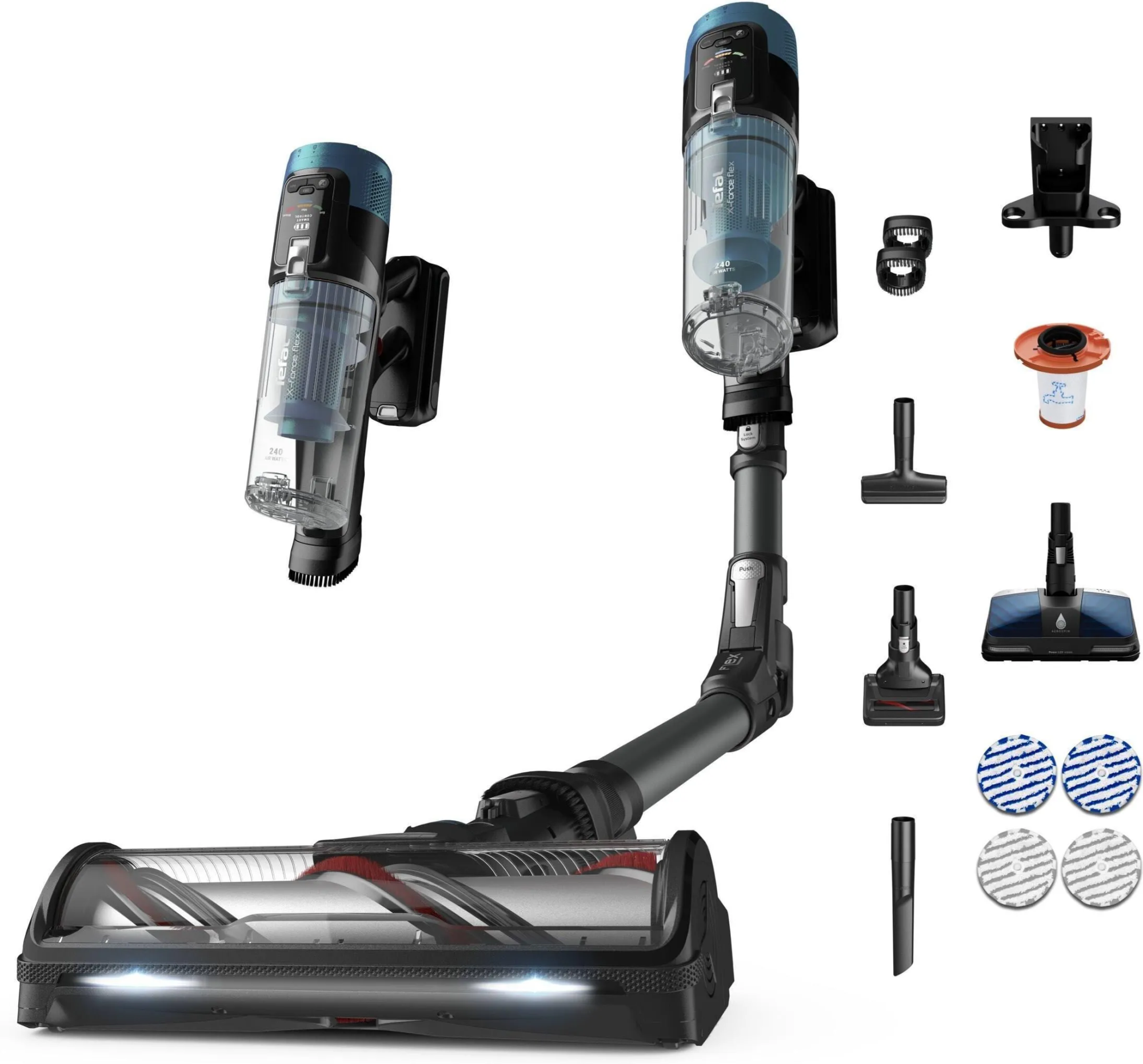 Аккумуляторный пылесос Tefal X-Force Flex 14.80 Aerospin Aqua TY9BD1