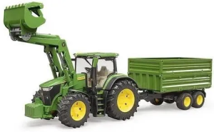 Игрушка Bruder трактор John Deere с погрузчиком и прицепом (03155)