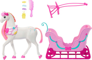 Игровой набор Barbie Щелкунчик Лошадь и сани JRF15 JNH