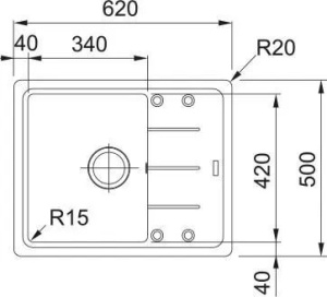 Кухонная раковина Franke Basis BFG 611-62 114.0716.316, сланцевый серый