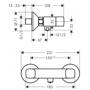 Смеситель для душа Hansgrohe Logis хром 71263000