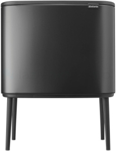 Мусорное ведро Brabantia Bo Touch Bin 233548, 11 + 23 л, чёрно-серое