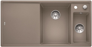 Кухонная мойка Blanco Axia III 6 S 523469, с деревянной доской, трюфель