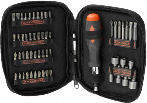 Набор с отверткой и битами BLACK+DECKER A7104-XJ 56 предметов
