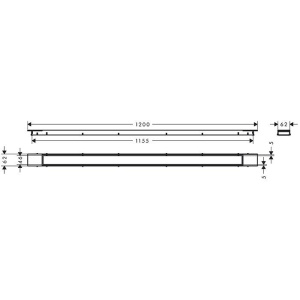 Внешний элемент слива Hansgrohe RainDrain Original 1200 56201800