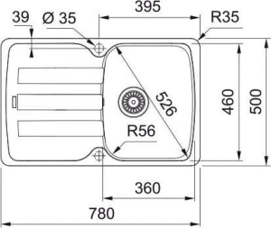Кухонная раковина Franke Antea AZG 611-78 114.0716.311, сланцевый серый