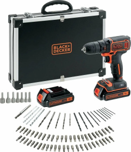 Аккумуляторная дрель Black+Decker BDCDC18BAFC, с АКБ