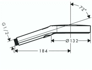 Ручной душ Hansgrohe Rainfinity 130 3jet 26864140, шлифованная бронза