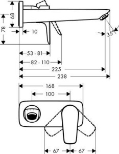 Смеситель для раковины Hansgrohe Talis E 71734990, полированное золото
