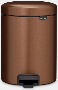 Мусорное ведро с педалью Brabantia NewIcon 255229, 5 л, тёплая бронза