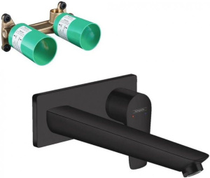 Смеситель для раковины Hansgrohe Talis E 71734670+13622180, матовый черный