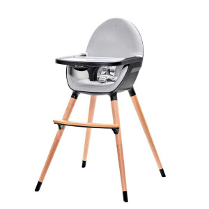 Стульчик для кормления Kinderkraft FINI 2-in-1, серый/дерево