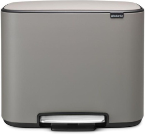 Мусорное ведро с педалью Brabantia Bo 121524N 3×11л, серое