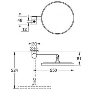 Зеркало Grohe Selection 41077GL0, золото