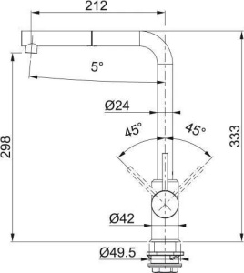 Кухонный кран Franke Sirius L Side pull-out 115.0668.280, хром