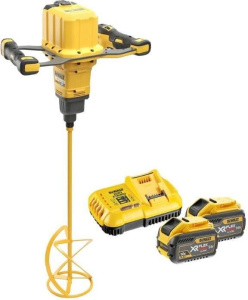 Аккумуляторный строительный миксер DeWALT DCD240×2-QW с АКБ и ЗУ