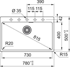 Кухонная раковина Franke Maris MRG 610-73 FTL 114.0740.844, оникс / черный слив