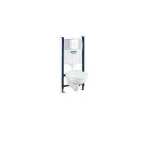 Комплект инсталляции 4 в 1 с подвесным унитазом Grohe Solido Bau Ceramic 39499000, хром
