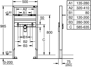 Инсталляция для раковины Grohe Rapid SL 38541000