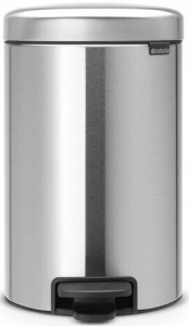 Мусорное ведро с педалью Brabantia NewIcon 113604 12л, матовая сталь