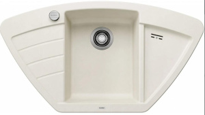 Кухонная мойка Blanco Zia 9 E Silgranit 527211, нежный белый