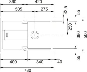 Кухонная раковина Franke Bellini Blg 611-78 114.0700.120, оникс