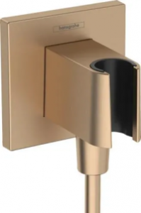 Подключение шланга Hansgrohe FixFit E 26889140, шлифованная бронза
