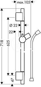 Душевая гарнитура Hansgrohe Unica S Puro 28632000, хром