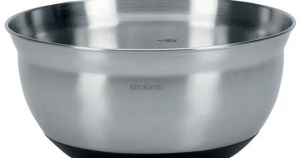 Миска для смешивания Brabantia 363849, 1,6 л, матовая сталь/чёрная